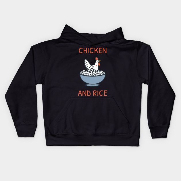 Chicken and Rice Kids Hoodie by ThesePrints